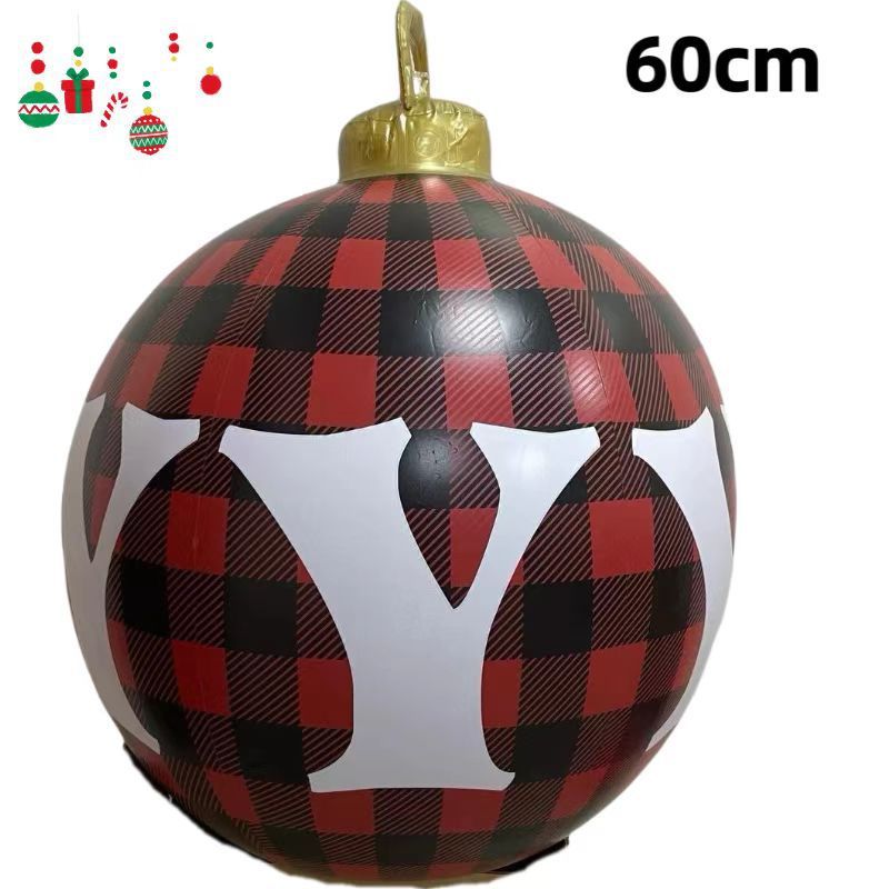 PVC Inflatable 60cm Christmas Ball Ornament Ball Venue Layout Party Atmosphere Ball Courtyard Layout