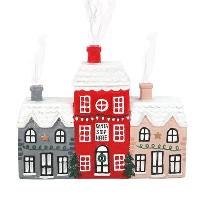 Adornos navideños para casas pequeñas, quemador de incienso de resina para invierno, decoración de paisajes, regalo decorativo