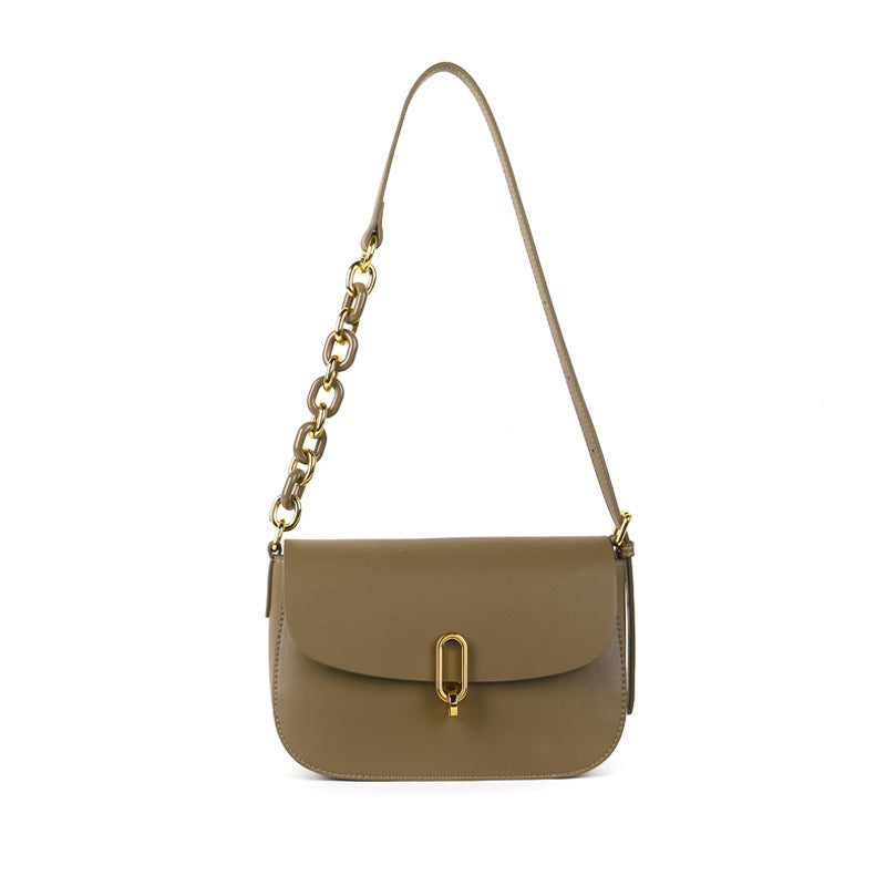 Bolso bandolera de hombro con cierre simple a la moda para mujer