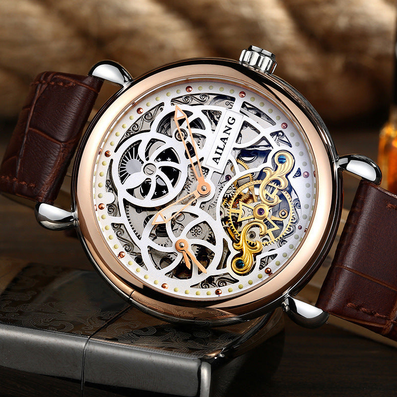 Men's Automatic Mechanical Watch Hollow Men's Watch Luminous Waterproof