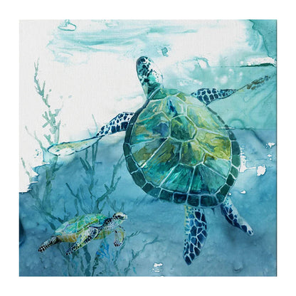 Peinture sur toile de tortue, affiche d'art mural