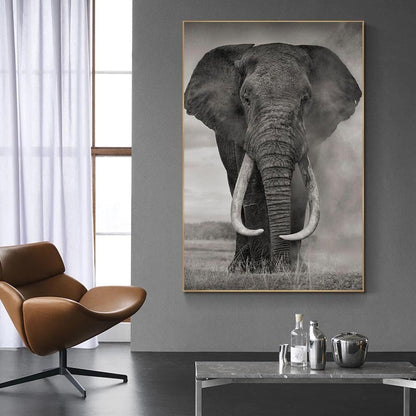 Affiches de peinture sur toile d'éléphant sauvage d'afrique