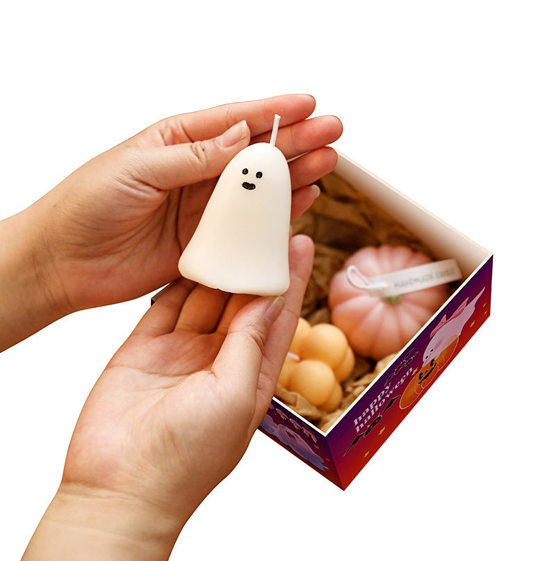 Cartoon Halloween Pumpkin Ghost Aromatherapy Candle Set