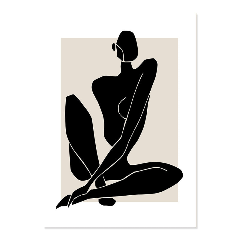 Affiche abstraite Matisse Body Line, Floral bohème, peinture sur toile