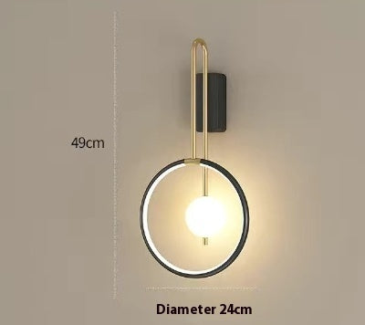 Lámpara de pared para dormitorio, mesita de noche, entrada, estilo lujoso, moderna, minimalista, famosa en Internet