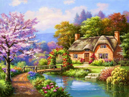 Home Decoration Landscape Diamond Cross Painting