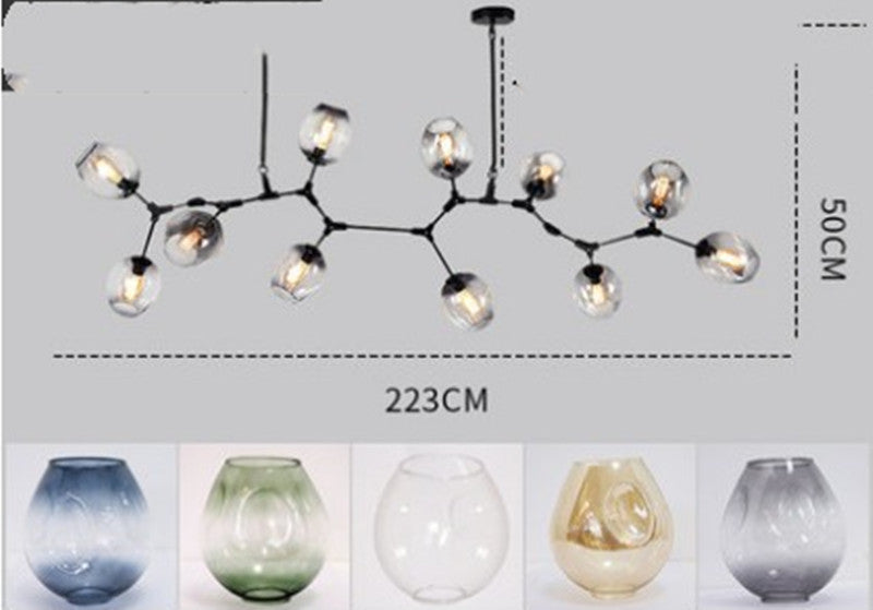 Lustre moléculaire de branche de concepteur nordique lampes d'art modernes simples