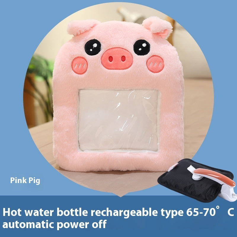 Plug-in High-top Rabbit Fur Hot Water Bag Foot Warmer