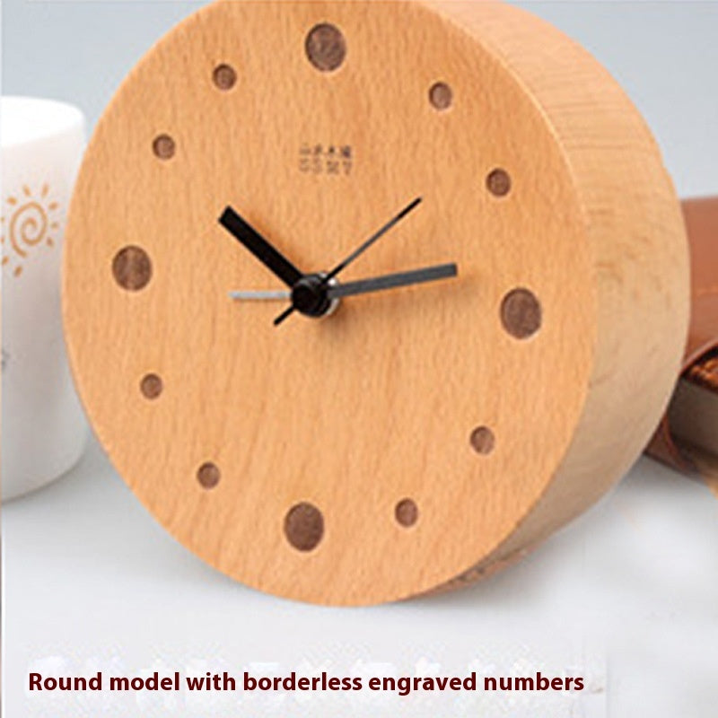 Solid Wood Clock Decoration Living Room Modern Minimalist