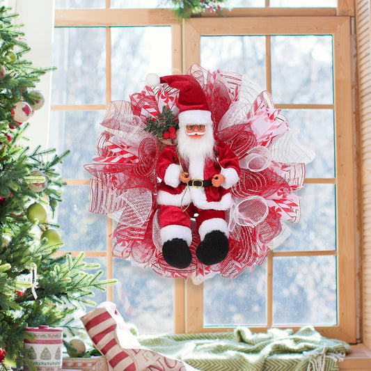 Red Christmas Garland Ornaments Holiday Party Decoration