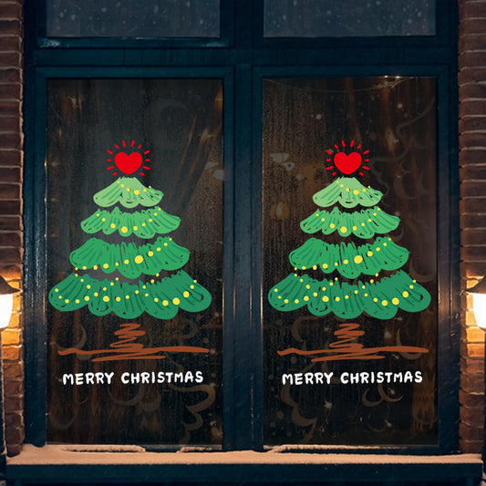 Christmas Tree Glass Window Sticker