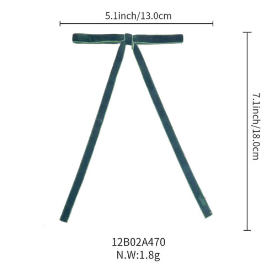 Lot de 12 bandes de velours avec nœud et décoration pour sapin de Noël