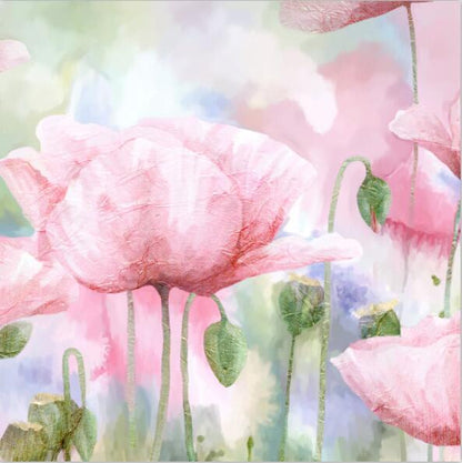 Peinture murale florale aquarelle colorée Impression sur toile