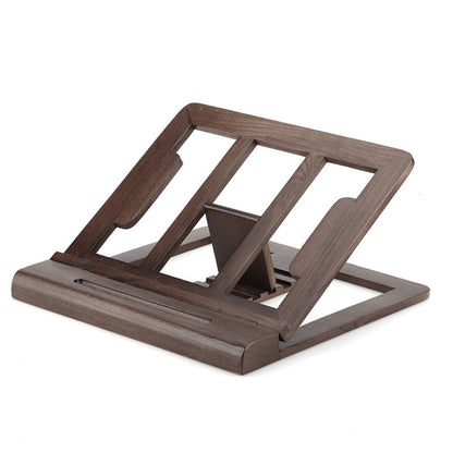 Walnut Laptop Raising Shelf Folding Rack Adjustable