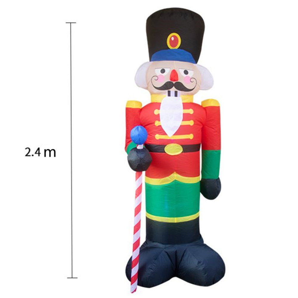 Inflatable Doll Night Light Merry Christmas Outdoor Santa Claus New Year Decoration Garden Soldier Toys Arrangement Props