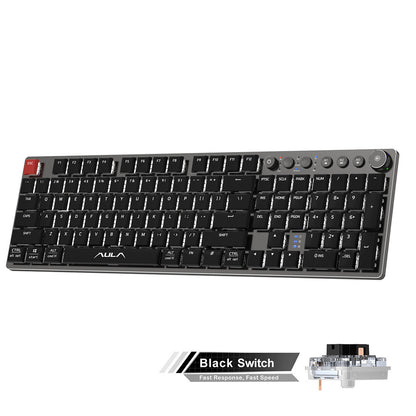 Teclado mecánico inalámbrico fino 104 teclas