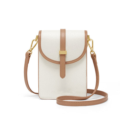 Bolso bandolera simple de cuero de moda para mujer