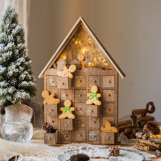 Christmas Box Drawer House Candy House Light Box Decoration