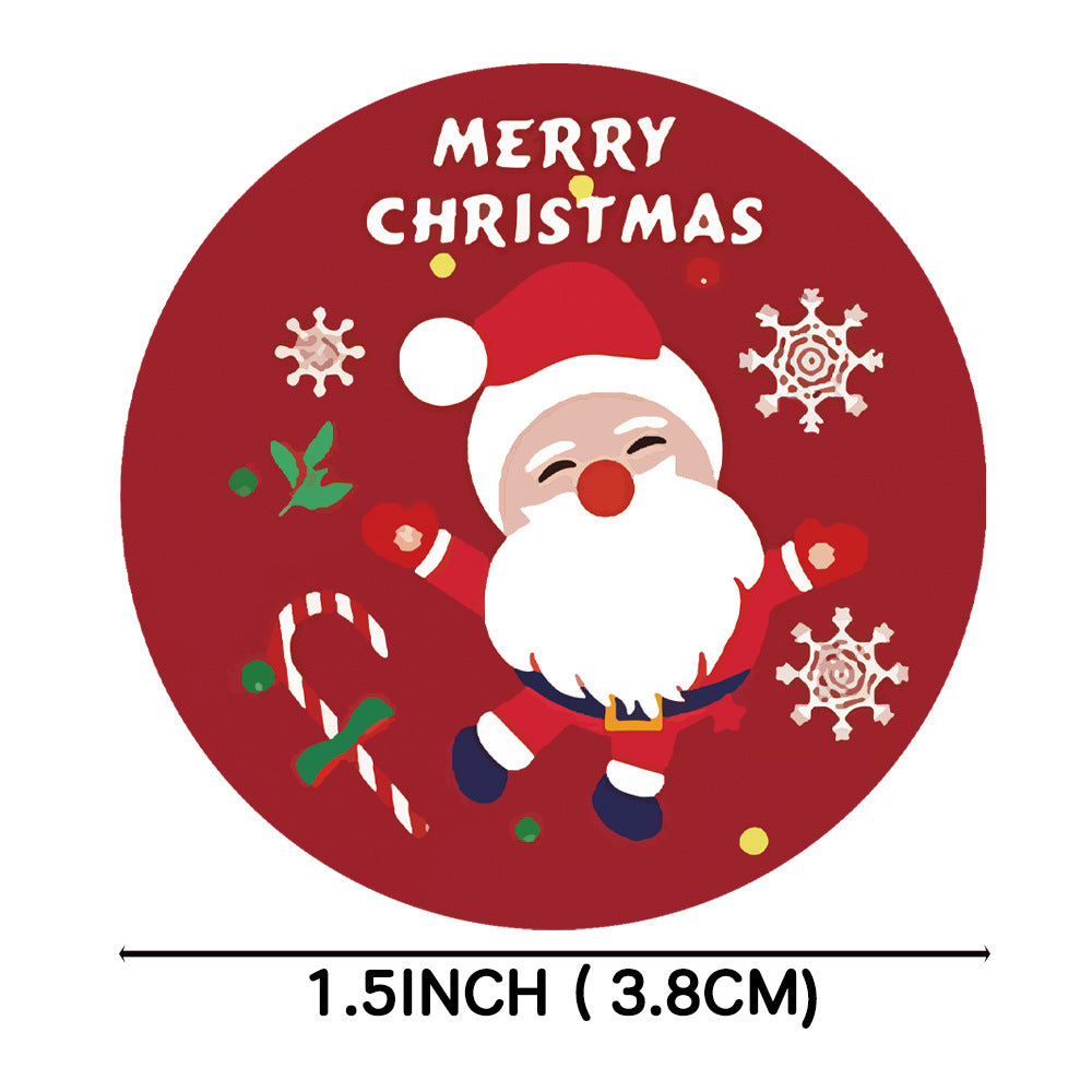 Sticker Roll Cowhide Self-adhesive Label Merry Christmas