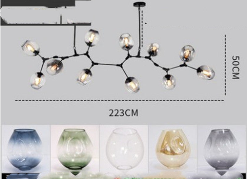 Lustre moléculaire de branche de concepteur nordique lampes d'art modernes simples