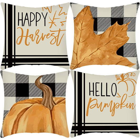 New Thanksgiving Series Pillow Cover English Yellow