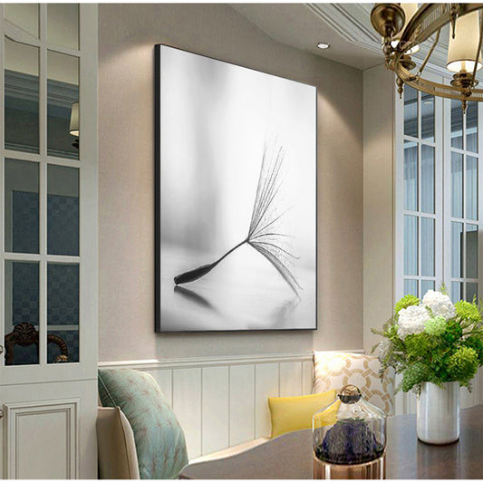 Frameless Abstract Dandelion Flower Canvas Painting Living Room Decor