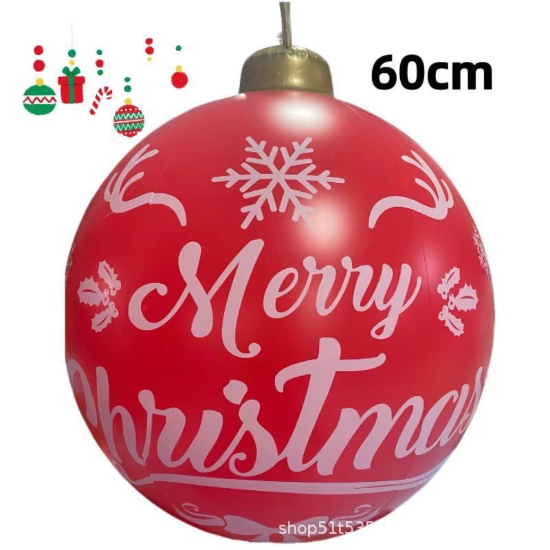 PVC Inflatable 60cm Christmas Ball Ornament Ball Venue Layout Party Atmosphere Ball Courtyard Layout