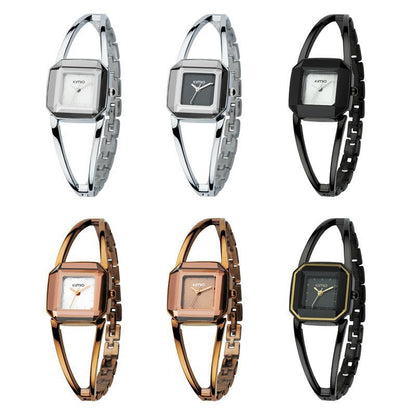 Reloj de pulsera retro cuadrado de moda para mujer