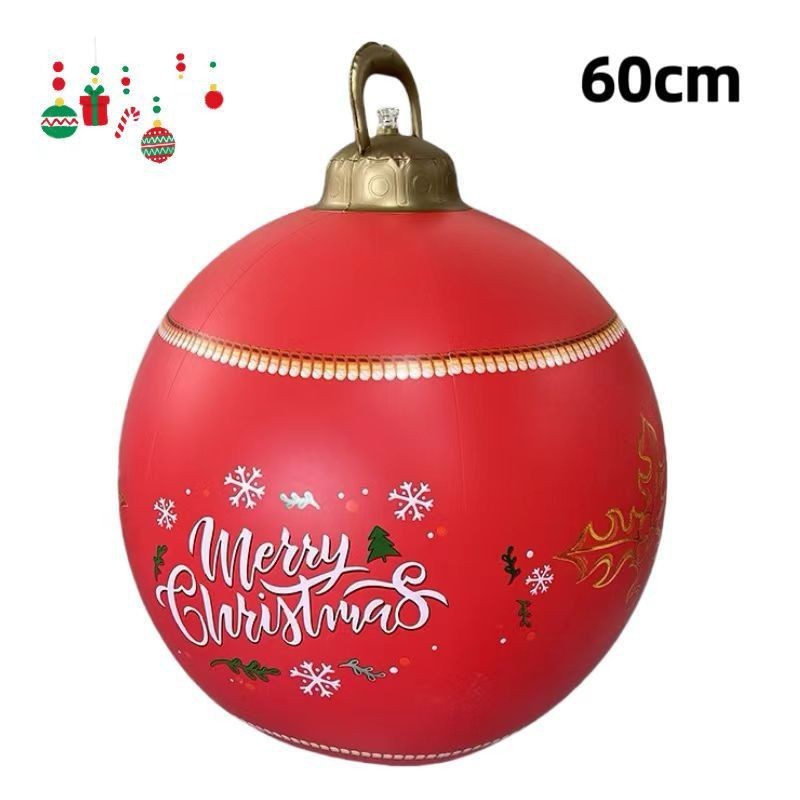 PVC Inflatable 60cm Christmas Ball Ornament Ball Venue Layout Party Atmosphere Ball Courtyard Layout