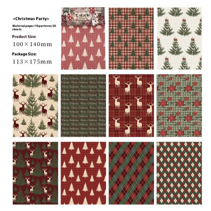 Holiday Elements Retro Decorative Paper Hand Account Base Paper