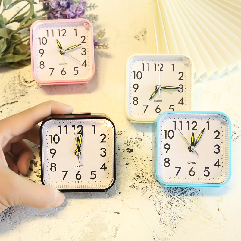 Square Simple Three-dimensional Fashion Home Decoration Night Light Alarm Clock