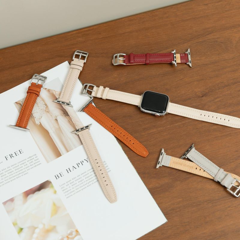 Correa de reloj Correa de cuero genuino Iwatch Applewatch