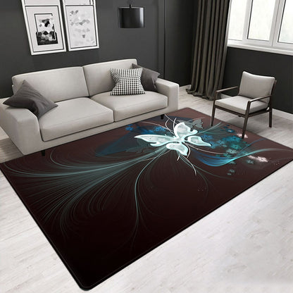 Tapis de sol de salon imprimé fleur-oiseau 3D