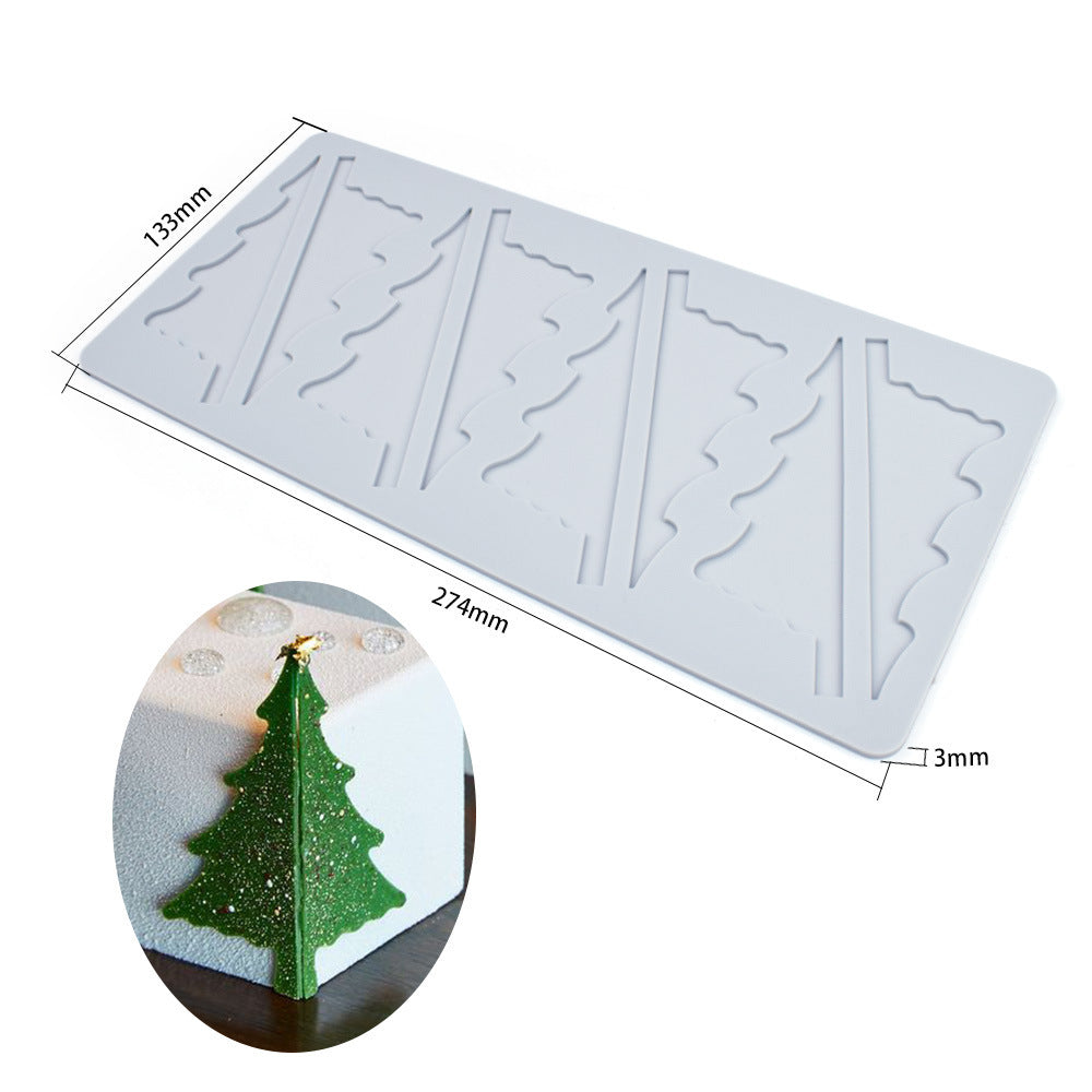 Moule de tampographie en silicone pour fondant de sapin de Noël