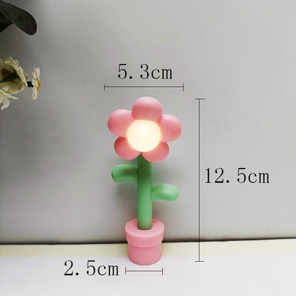 Sunflower Table Lamp Children's Cream Glue Handmade Accessories Luminous Toys