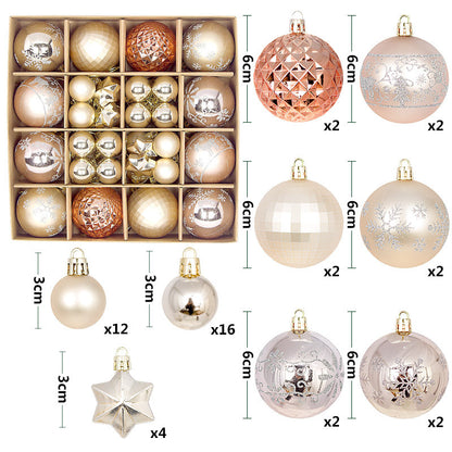 Lot de 44 pendentifs en forme de boule en papier peint galvanisé