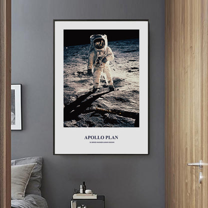 Astronaut Moon Mars Print Fashion Poster Canvas Painting