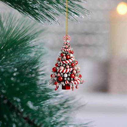 Colgante de árbol de Navidad Decoración navideña Decoraciones planas de acrílico