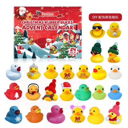 Boîte aveugle de 24 canards en caoutchouc de Noël de l'Avent