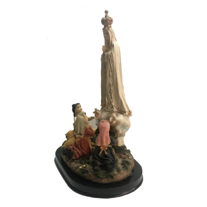 Sculpture notre-dame de Fatima et les trois bergers, ornement, accessoires pour la maison