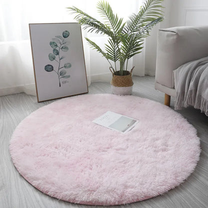 Super Soft Plush Round Rug Mat Fluffy White Carpets For Living Room Home Decor Bedroom Kid Room Decoration Salon Thick Pile Rug