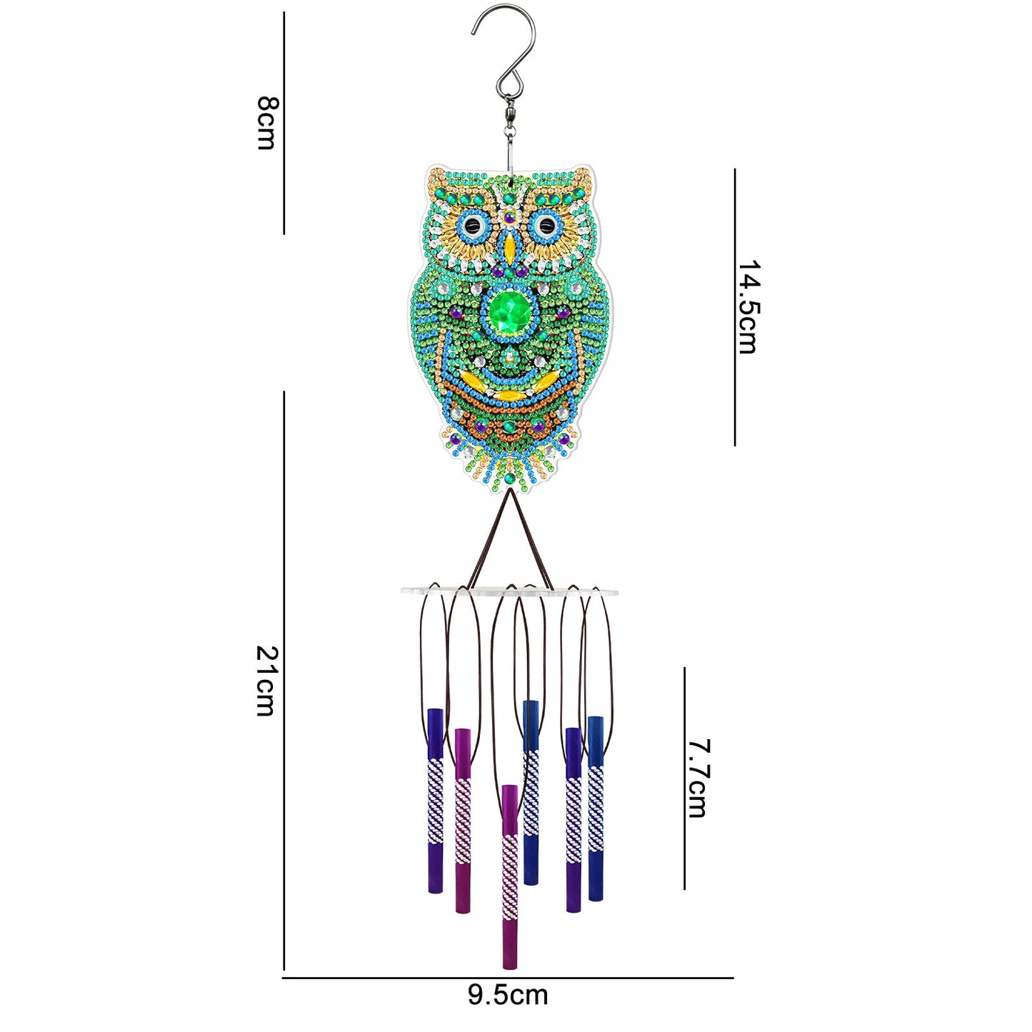 Peinture diamant carillon éolien pendentif bricolage fait à la main attrape-soleil extérieur