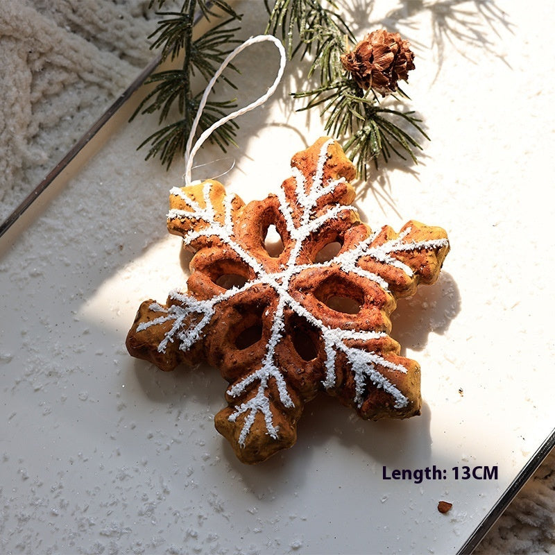 Pendentif boule de Noël en pain d'épice Ins Style pour sapin de Noël, ornements de célébrités Internet à faire soi-même