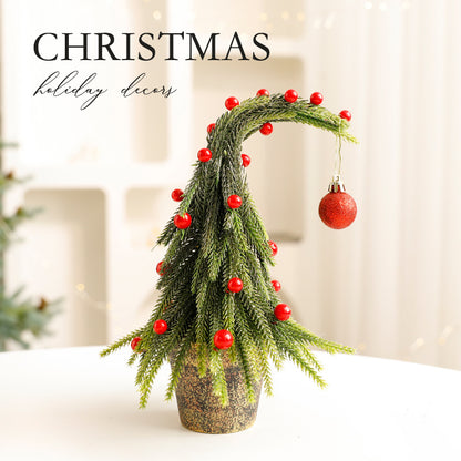 Adornos para árbol de Navidad con cuello torcido, decoración navideña casera