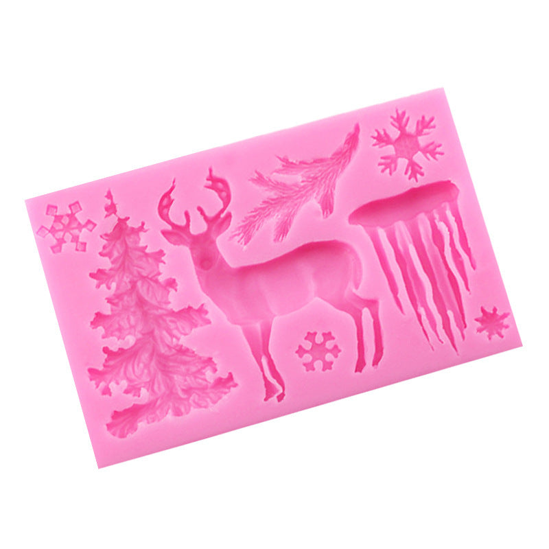 Christmas Snowflake Christmas Tree Elk Icicle Liquid Silicone Mold