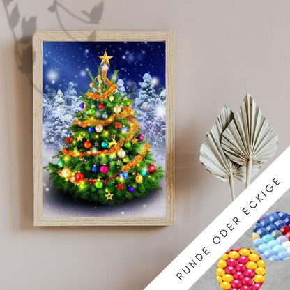 Pintura decorativa del diamante del árbol de navidad