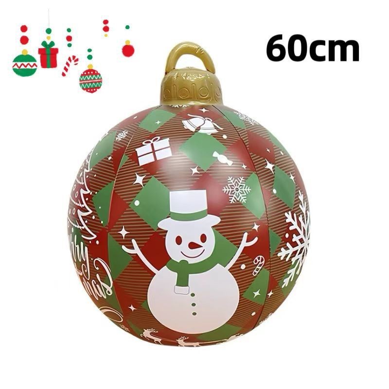 PVC Inflatable 60cm Christmas Ball Ornament Ball Venue Layout Party Atmosphere Ball Courtyard Layout