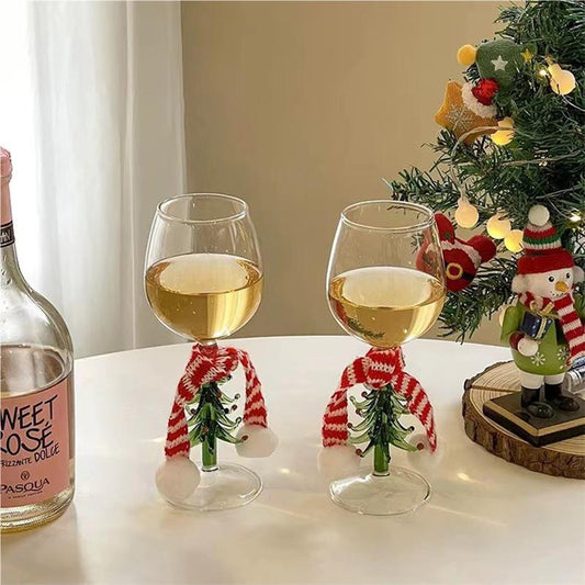 Korean Ins Style Creative Christmas Wine Glass Colorful Christmas Tree Decorative Goblet