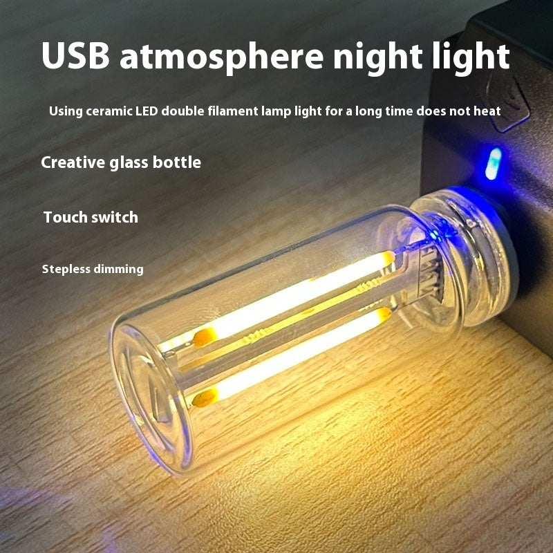 1 ampoule LED USB 0,3 W 5 V rétro Edison à intensité variable, source d'éclairage USB, interface d'alimentation mobile, veilleuse, banque d'alimentation, ordinateur portable